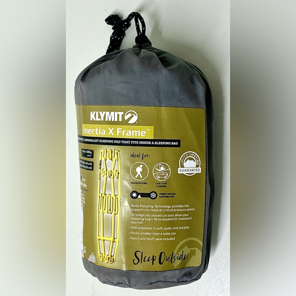 Klymit Inertia X Self Lightweight Contained Inflatable Sleeping Bag Pad